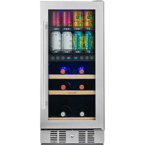 NewAir - Premium 9-Bottle Dual Zone Wine Cooler - Stainless steel