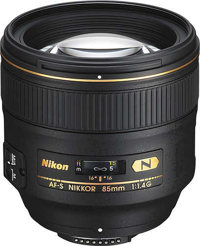 Nikon - AF-S NIKKOR 85mm f/1.4G Portrait Lens for Select Cameras - Black