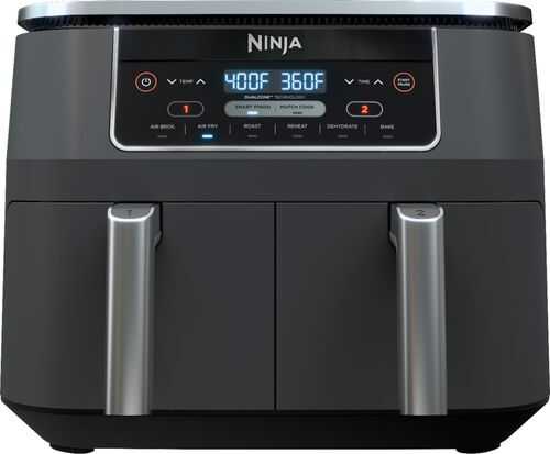 Ninja - Foodi® 6-in-1 8-qt., 2-Basket Air Fryer with DualZone™ Technology - Dark Grey