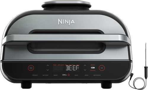 Ninja - Foodi™ Smart XL 6-in-1 Indoor Grill with 4-qt Air Fryer, Roast, Bake, Broil, & Dehydrate - Black