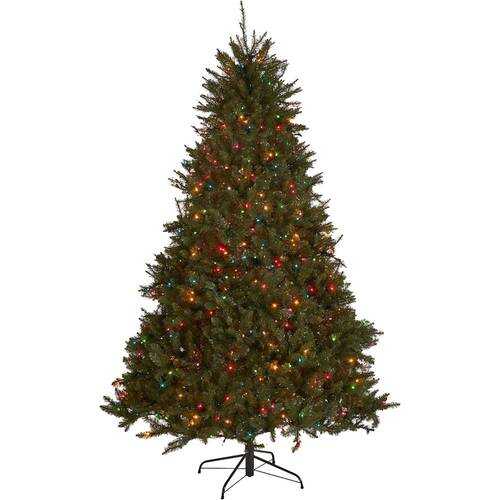 Rent to own Noble House - 7.5' Fraser Fir Pre-Lit Hinged Artificial Christmas Tree - Green + Multi Lights