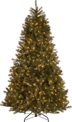 Rent to own Noble House - 7.5' Mixed Spruce Pre-Lit Artificial Christmas Tree - Green + Clear Lights