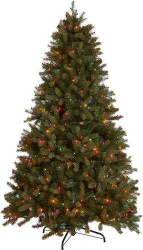 Rent to own Noble House - 9' Mixed Spruce Pre-Lit Artificial Christmas Tree - Green + Multi Lights