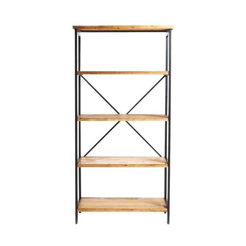 Rent to own Noble House - Conrath Iron & Firwood 4-Shelf Bookcase - Antique