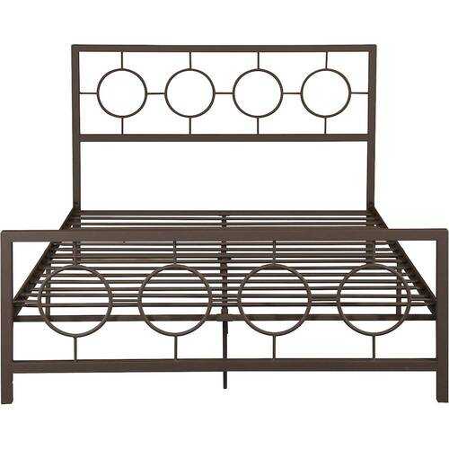 Noble House - Fredonia Modern 61" Queen-Size Iron Platform Bed Frame - Hammered Copper