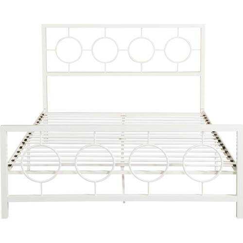 Noble House - Fredonia Modern 61" Queen-Size Iron Platform Bed Frame - White