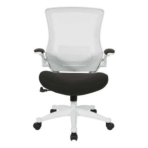 Office Star Products - White Screen Back Manager's Chair in Fabric - Linen Black