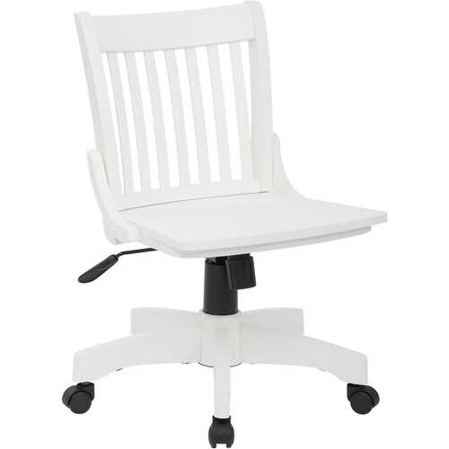 OSP Designs - Wood Bankers Home Office Wood Chair - White