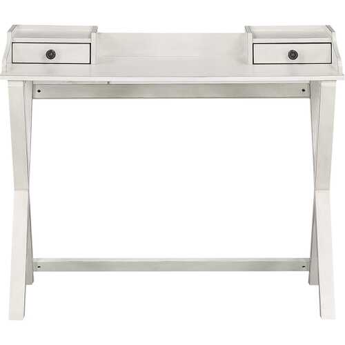 OSP Home Furnishings - Barton Birch Veneer 2-Drawer Writing Desk - White Wash