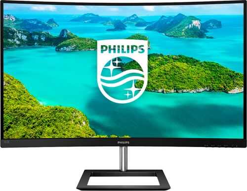 Philips - E-Line 322E1C 32" LED Curved FHD FreeSync Monitor (DisplayPort, HDMI, VGA) - Black