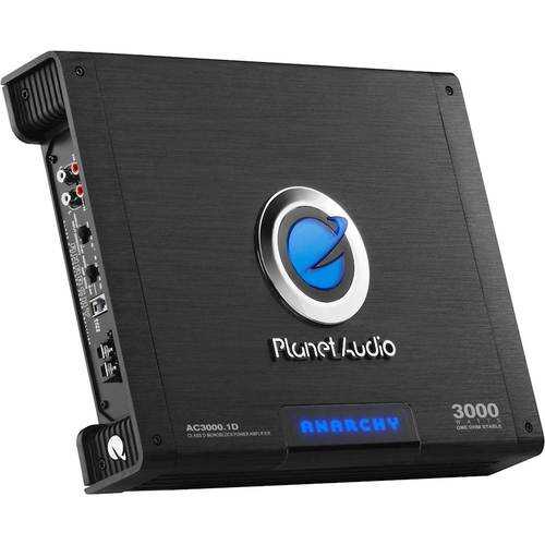 Planet Audio - ANARCHY 3000W Class D Mono MOSFET Amplifier with Variable Low-Pass Crossover - Black