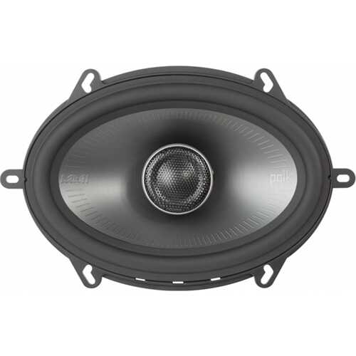 Polk Audio - MM1 Series 5" x 7" 2-Way Car Speakers with Dynamic Balance Cones (Pair) - Black/silver
