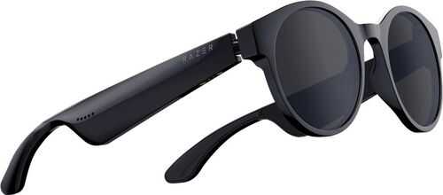 Rent to own Razer - Anzu Smart Glasses Large Round Frame Bundle with Blue Light Filter and Polarized Lenses - Black