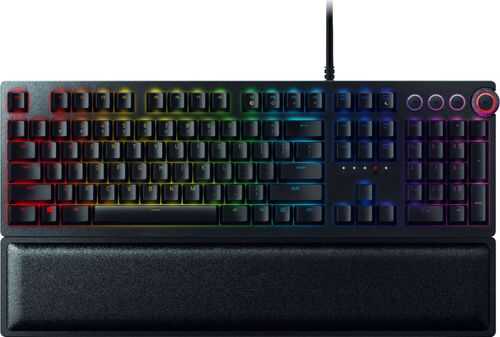 Razer - Huntsman Elite Wired Gaming Clicky Opto-Mechanical Switch Keyboard with RGB Chroma Backlighting - Black
