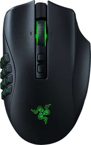 Razer - Naga Pro Wireless Optical Gaming Mouse with Interchangeable Side Plates in  2, 6, 12 Button Configurations - Black