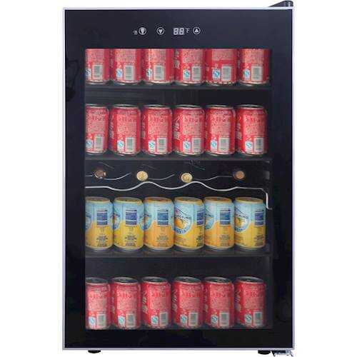 RCA - 110-Can Beverage Cooler - Stainless steel