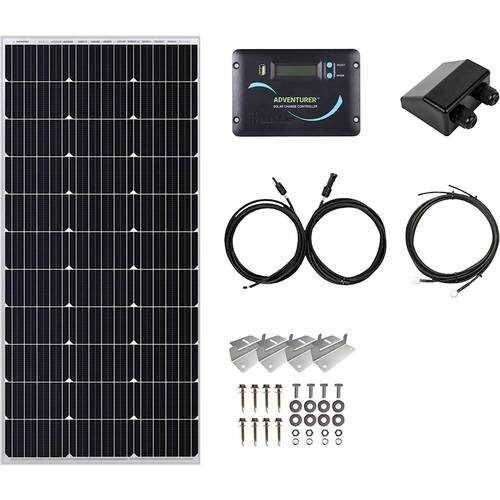 Renogy - Mountable Solar Panel Kit (100W panel & Accy's) - Black