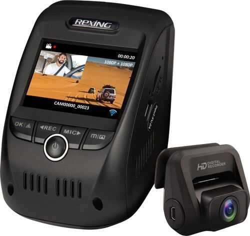 Rent to own Rexing - V1P Pro Plus Front and Rear Dash Cam - Black