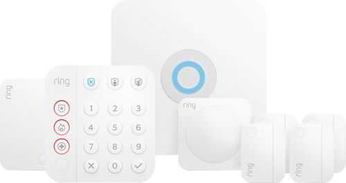 Ring - Alarm 8-Piece Security Kit - White