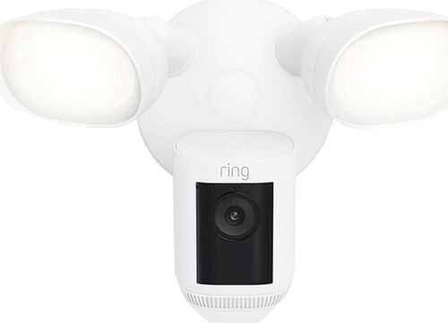 Ring - Floodlight Cam Wired Pro Outdoor Wireless 1080p Surveillance Camera - White