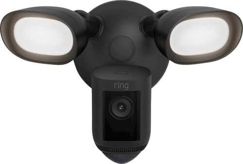 Ring - Floodlight Cam Wired Pro Outdoor Wireless 1080p Surveillance Camera - Black