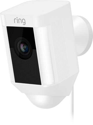 Ring - Spotlight Cam Wired (Plug-In)- White - White