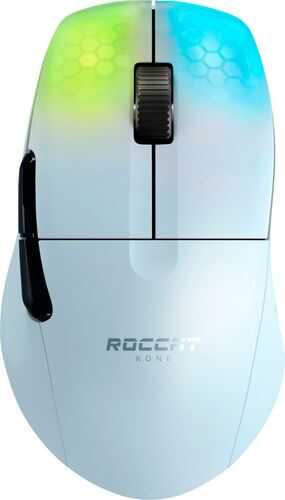 Rent to own ROCCAT - Kone Pro Air Wireless+Bluetooth Ultralight 19k DPI Optical Gaming Mouse with RGB Lighting - Arctic White