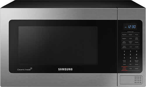 Samsung - 1.1 Cu. Ft. Countertop Microwave with Grilling Element - Stainless steel