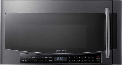Rent to own Samsung - 1.7 Cu. Ft.  Over-the-Range Fingerprint Resistant  Microwave-Black Stainless Steel - Fingerprint Resistant Black Stainless Steel