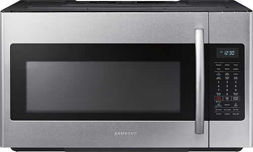 Rent to own Samsung - 1.8 cu. ft.  Over-the-Range Fingerprint Resistant  Microwave with Sensor Cooking -Stainless Steel - Fingerprint Resistant Stainless Steel