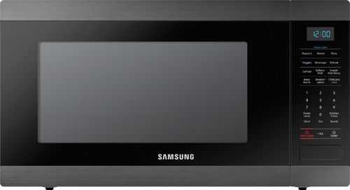 Samsung - 1.9 Cu. Ft. Countertop Microwave with Sensor Cook - Fingerprint Resistant Black Stainless Steel