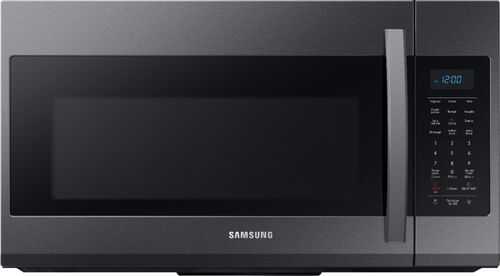 Samsung - 1.9 Cu. Ft.  Over-the-Range Microwave with Sensor Cook - Fingerprint Resistant Black Stainless Steel