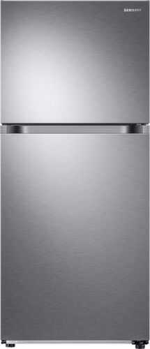 Samsung - 17.6 Cu. Ft. Top-Freezer Refrigerator with  FlexZone™ and Ice Maker - Stainless steel