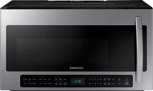 Buy Now, Pay Later - Samsung - 2.1 Cu. Ft. Over-the-Range Microwave with Sensor Cook - Fingerprint Resistant Stainless Steel