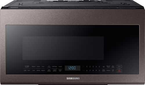 Rent to own Samsung - 2.1 Cu. Ft. Over-the-Range Microwave with Sensor Cook - Tuscan Stainless Steel