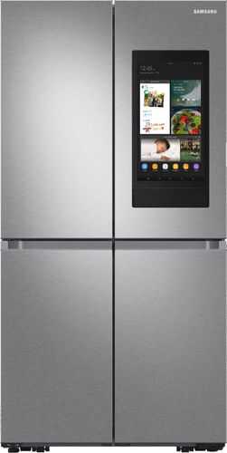 Samsung - 29 cu. ft. Smart 4-Door Flex™ refrigerator with Family Hub™ and Beverage Center - Fingerprint Resistant Stainless Steel