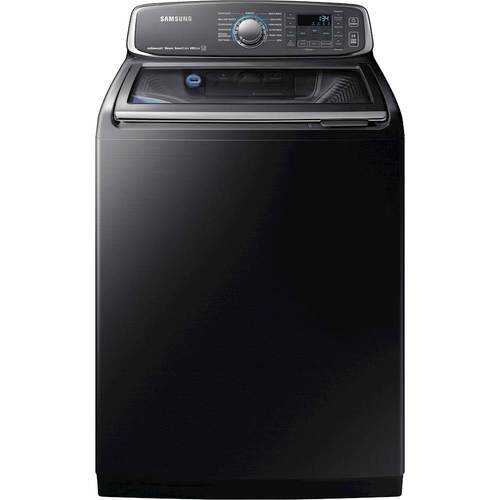 Samsung - 5.2 Cu. Ft. High Efficiency Top Load Washer with Activewash - Black stainless steel