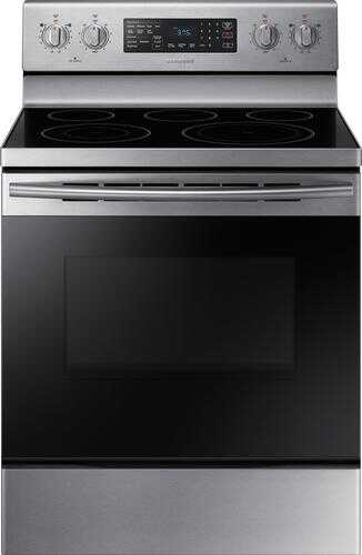 Samsung - 5.9 cu. ft. Convection Freestanding Electric Range - Stainless steel