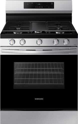 Samsung - 6.0 cu. ft. Freestanding Gas Range with WiFi and Integrated Griddle - Stainless steel