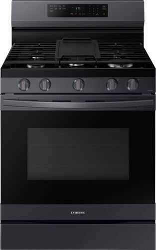 Samsung - 6.0 cu. ft. Freestanding Gas Range with WiFi, No-Preheat Air Fry & Convection - Fingerprint Resistant Black Stainless Steel