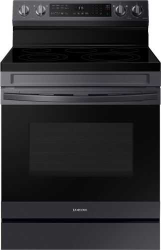 Samsung - 6.3 cu. ft. Freestanding Electric Range with WiFi, No-Preheat Air Fry & Convection - Fingerprint Resistant Black Stainless Steel