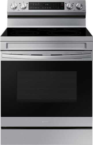 Samsung - 6.3 cu. ft. Freestanding Electric Range with WiFi, No-Preheat Air Fry & Convection - Fingerprint Resistant Stainless Steel