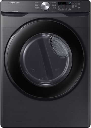 Rent to own Samsung - 7.5 Cu. Ft. Stackable Gas Dryer with Sensor Dry - Fingerprint Resistant Black Stainless Steel