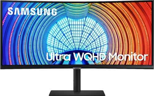 Samsung - A650 Series 34" LED 1000R Curved WQHD FreeSync Monitor with HDR - Black