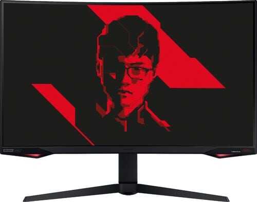 Samsung - G77 Series 27" Curved WQHD Gaming Monitor With Special T1 Faker Design (HDMI, USB) - Black