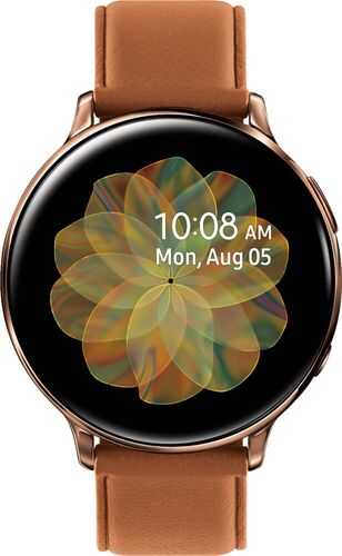 Rent to own Samsung - Galaxy Watch Active2 Smartwatch 44mm Stainless Steel LTE (Unlocked) - Gold