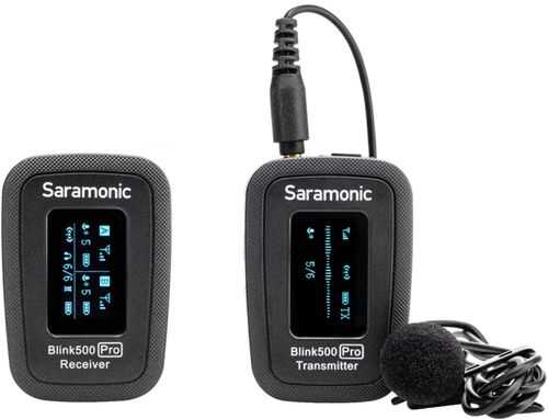 Saramonic - Blink 500 Pro B1 Advanced 2.4 GHz Wireless Clip-On Microphone System with Lavalier & Dual-Channel Receiver