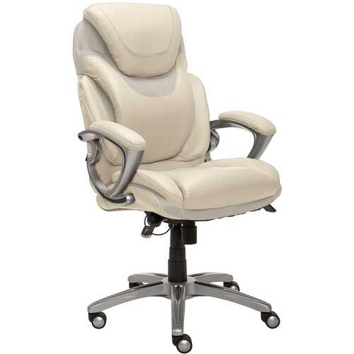 Rent to own Serta - AIR Bonded Leather Executive Chair - Cream