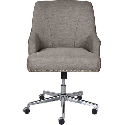 Serta - Leighton Modern Fabric & Memory Foam Home Office Chair - Soft Medium Gray