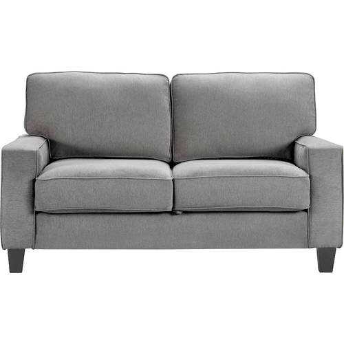 Rent to own Serta - Palisades Modern 2-Seat Fabric Loveseat - Soft Gray